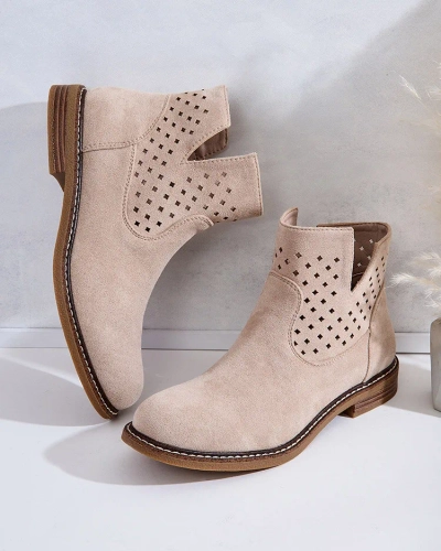 Royalfashion Svetlohnedé dámske čižmy Rito