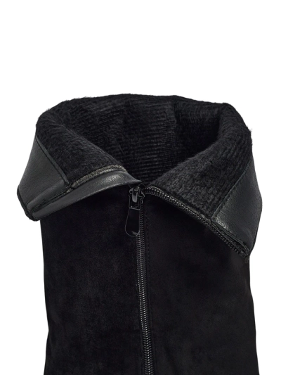 Ženski škornji eko semiš z zgornjim delom Ismara