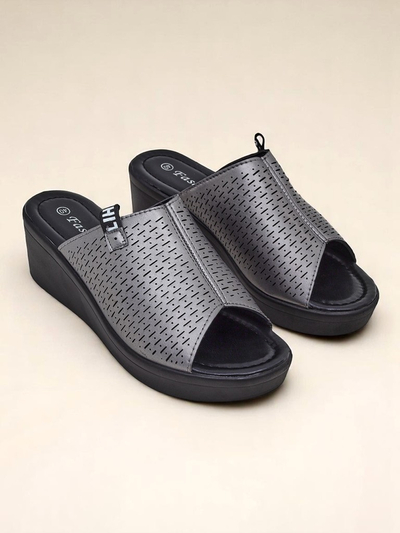 Royalfashion Ženski natikači s peto Luna Wedge