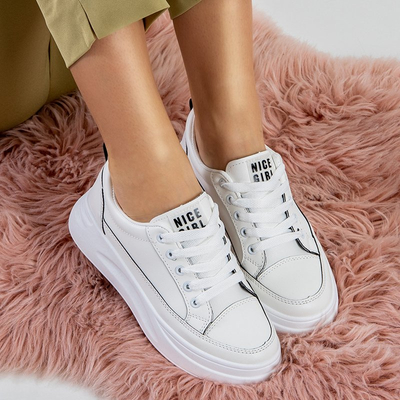 Dámske biele tenisky z ekokože od Metrodora - Obuv