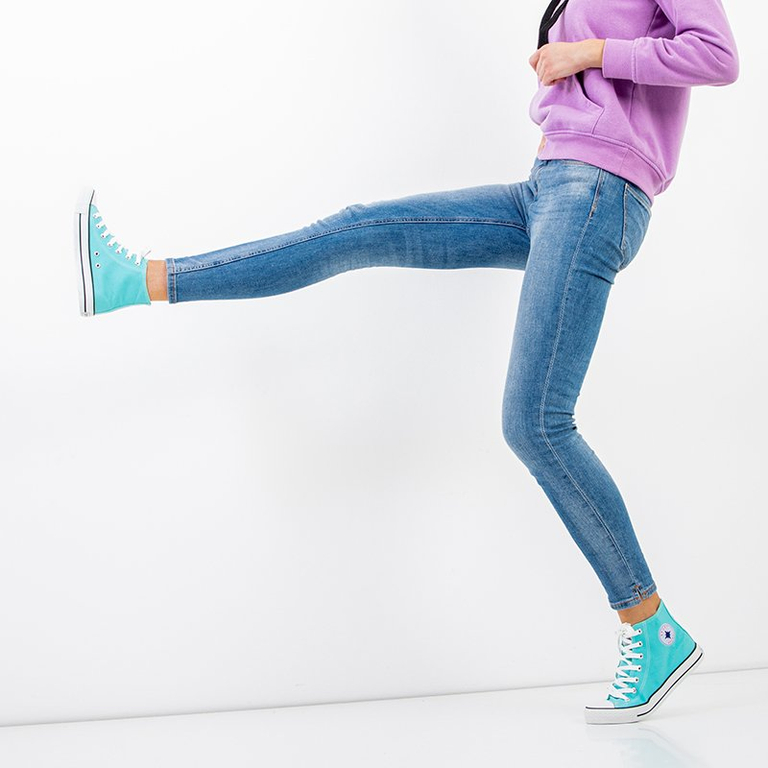 Dámske modré vysoké tenisky Inter - Footwear