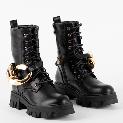 Čierne členkové topánky Iwis - Obuv