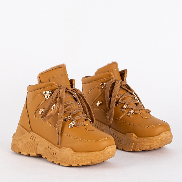 OUTLET Snehové topánky z ekokože Camel Rueq- Obuv