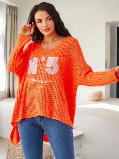 Royalfashion Akrylový pletený sveter pre ženy s nápismi