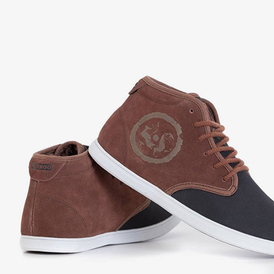 Čierna a hnedá pánska športová obuv značky Denzel - Obuv