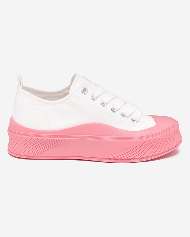 Bielo-ružové dámske tenisky typ Nerikas tenisky - Obuv