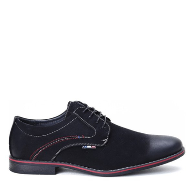 Czarne sznurowane półbuty - Obuwie