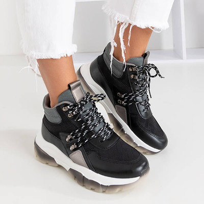 Kirston Black High-Top Trainers - Obuv