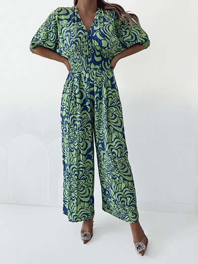 Royalfashion Vzorovaný dámsky overal