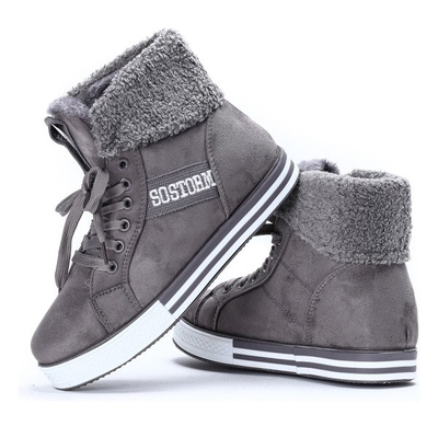 Szare buty sportowe Charlee - Obuwie