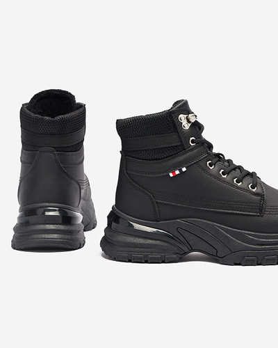 OUTLET Čierne dámske snehule na platforme Zuriel - Obuv