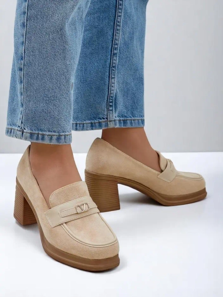 Royalfashion dámske mokasíny s blokovým podpätkom Evelay