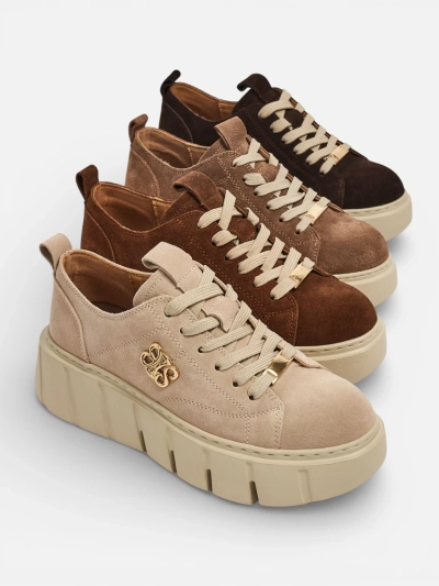 Športni ženski športni copati iz naravnega usnja Renos