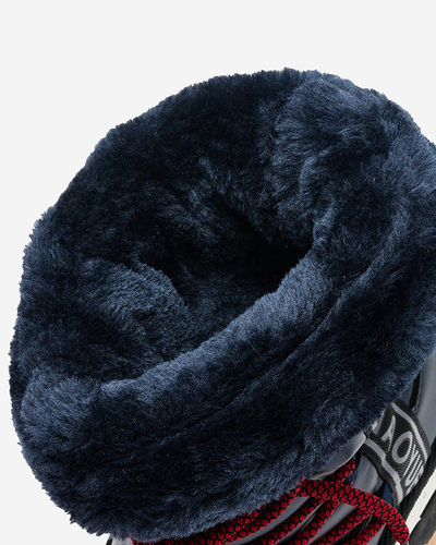 Royalfashion Navy blue dámske snehové topánky Gepanden