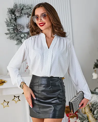 Royalfashion Dámska košeľa s kamienkami