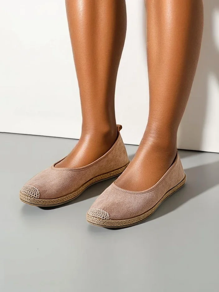 Royalfashion Dámske ekologické semišové espadrilky Aroles