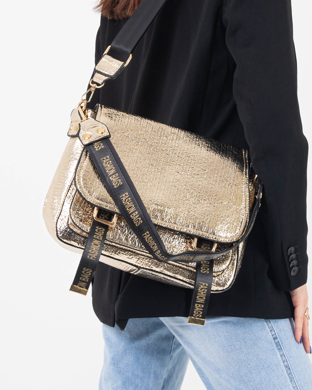 Dámska kabelka z ekokože zlatej farby - Doplnky