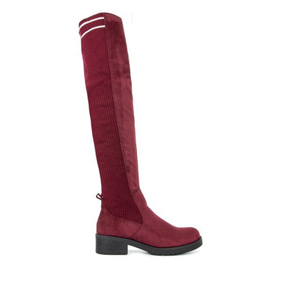 Maroon topánky s látkovou vložkou Silene - Obuv