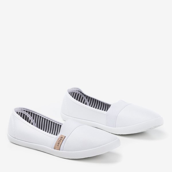 OUTLET Biele nazúvacie tenisky Spoulia - Obuv