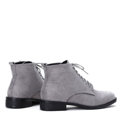 Szare botki sznurowane Noel- Obuwie