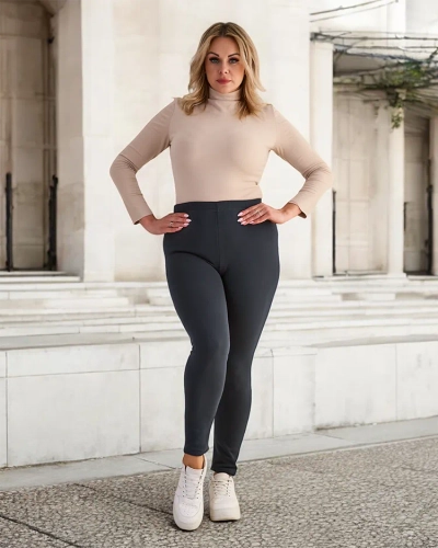 Royalfashion Dámske zateplené tregínsy PLUS SIZE