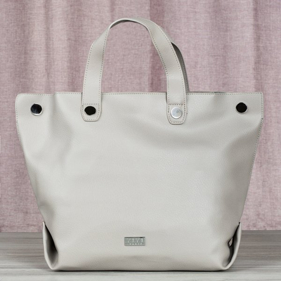 Szare torebka na ramię typu shopper - Torebki