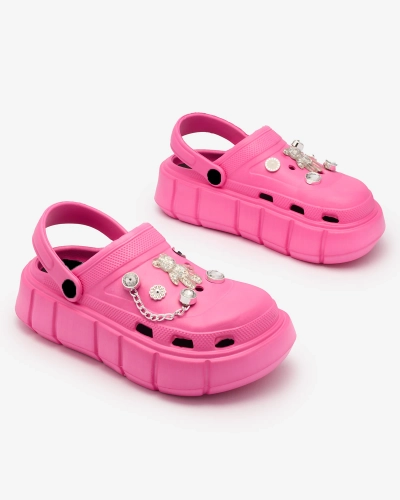 Royalfashion Fuchsia dámske gumené šľapky Kooranza