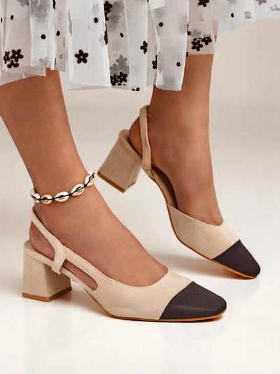 Royalfashion Ženski salonarji z nizko peto z okrasno konico Eleganzo