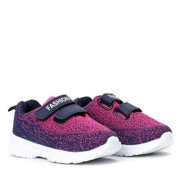 Tmavě modrá fuchsiová dětská obuv Nikita - Obuv 1