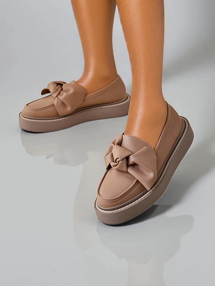 Royalfashion Elegantné dámske mokasíny s mašľou Ortto