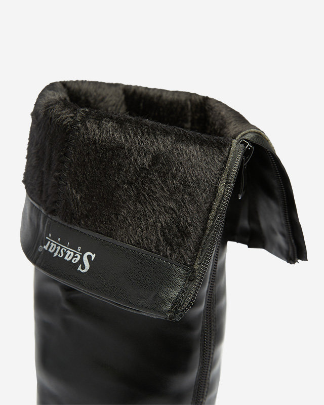 Dámske čižmy pod kolená v čiernej farbe Souve- Footwear