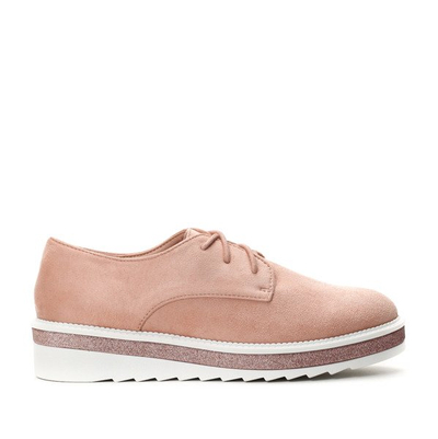Devestva Pink Lace-up Creepers - Obuv