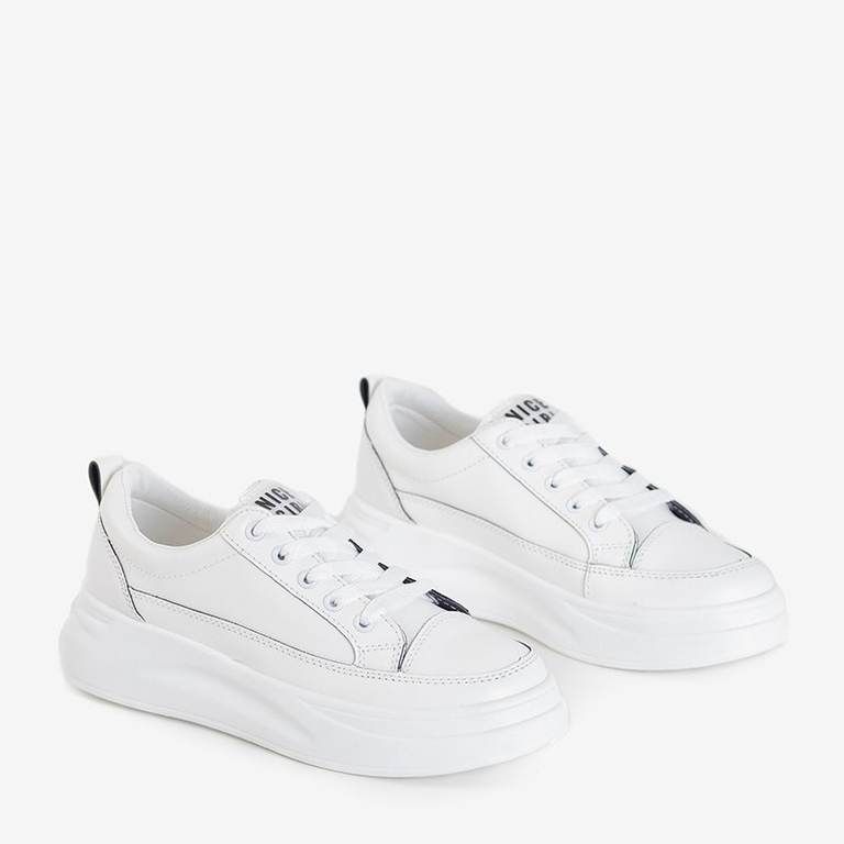 Dámske biele tenisky z ekokože od Metrodora - Obuv