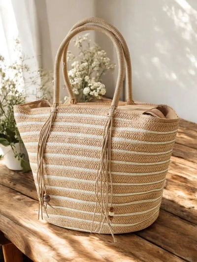 Royalfashion Veľká slamená kabelka pre ženy