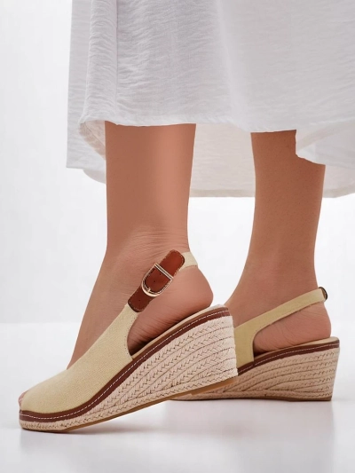 Royalfashion Dámske wedge sandále otvorená špička Tafenis