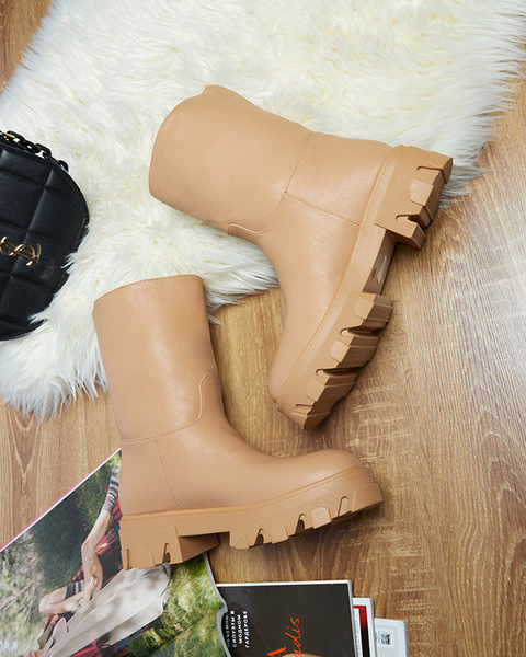 Dámske nazúvacie členkové čižmy s ťavou izoláciou Mekira - Obuv