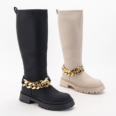 Čierne dámske čižmy pod kolená filusio - topánky