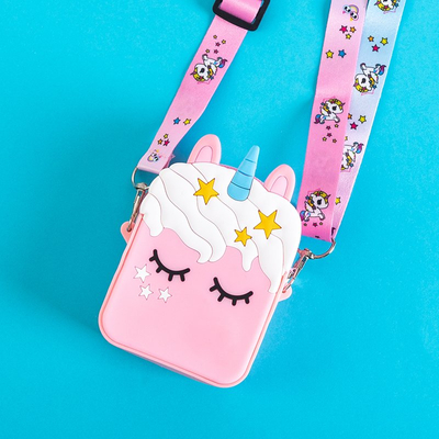 Svetloružová taška Unicorn s jednorožcom - Kabelky