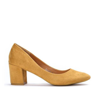 OUTLET Čerpadlá na stĺpiku v horčicovej farbe Madisynn- Shoes