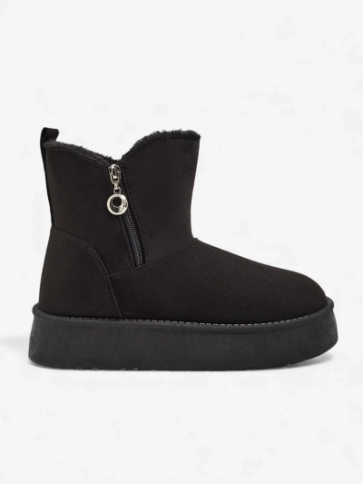 Ženski gležnjarji Aurora Črni Iz Ekološkega Usnja za Zimo