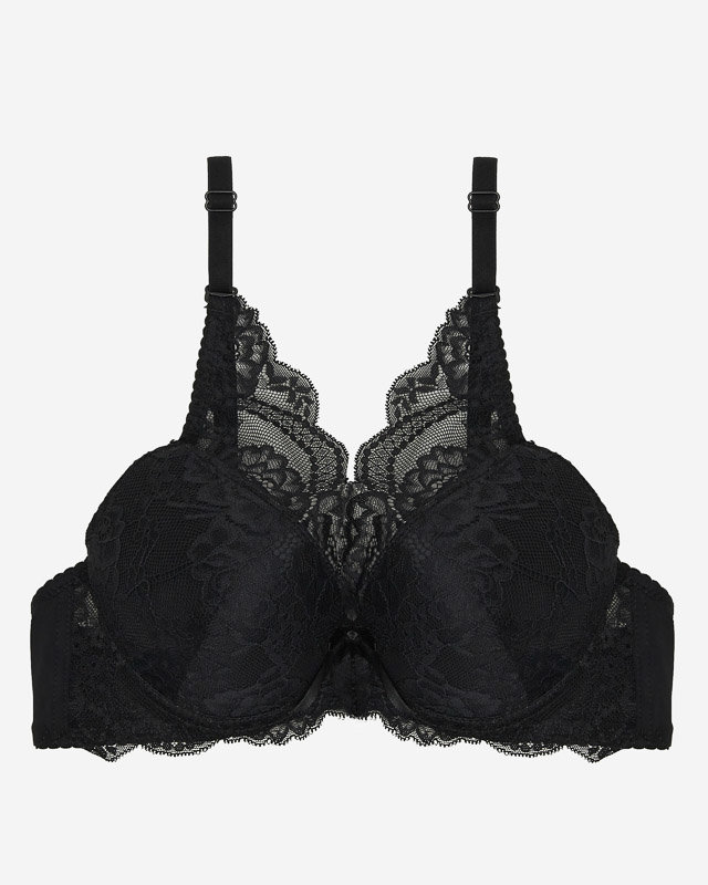 Dámska push-up podprsenka s čiernou čipkou - Spodná bielizeň