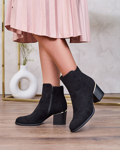 Royalfashion Čierne dámske nízke čižmy Traestra