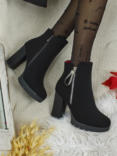 Ženski gležnarji iz eko usnja s peto Marellin