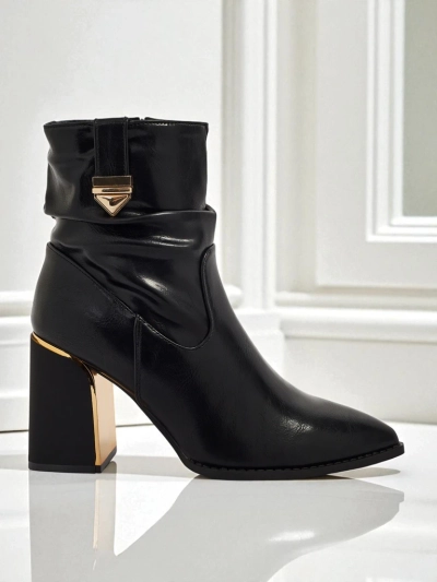 Ženski gležnarji iz eko usnja s peto AshenPurl