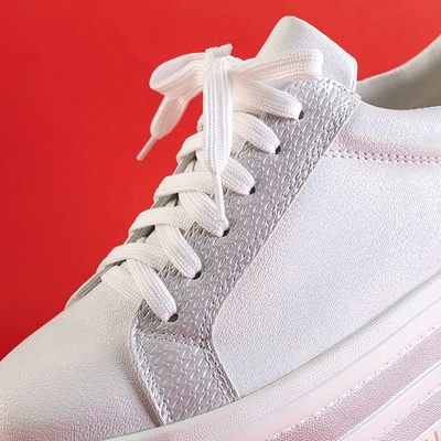 Dámska biela športová obuv na hrubej platforme Jemima - Obuv