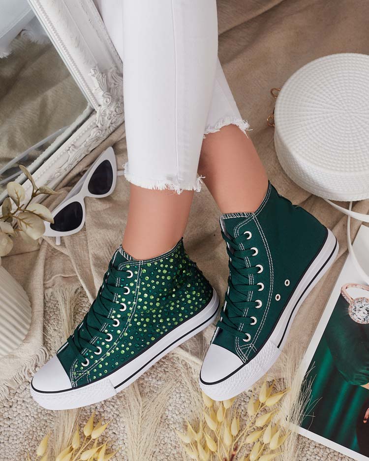 Royalfashion Dámske tenisky s flitrami Shis