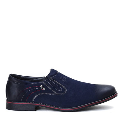 Granatowe wsuwane półbuty - Obuwie