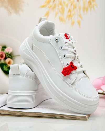 Biele tenisky na platforme s kľúčenkou Street Spirit