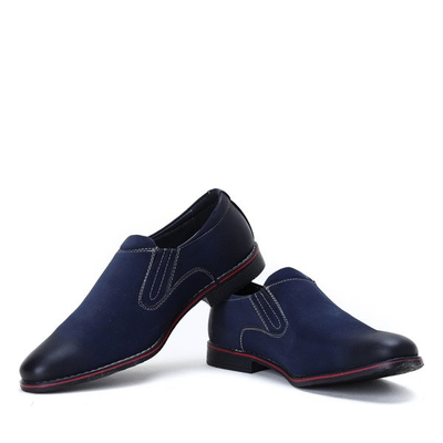 Granatowe wsuwane półbuty - Obuwie