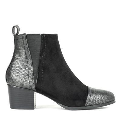 Čierne čižmy na nízkom podpätku Michigan - Obuv